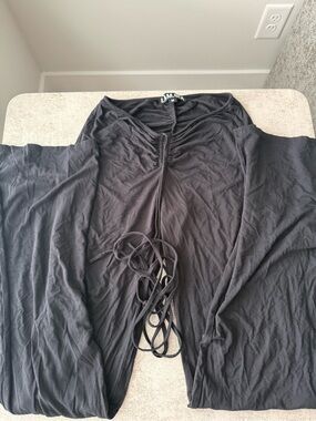 I.AM.GIA Black Boot Cut Jumpsuit with Front Tie